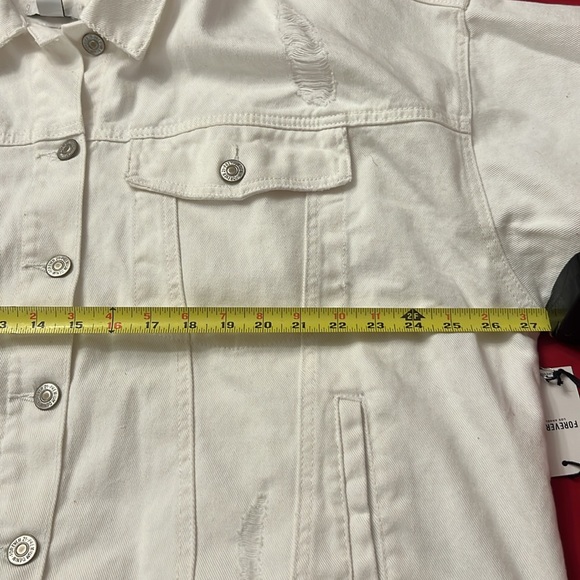 NWT white denim jacket size L - Picture 6 of 9